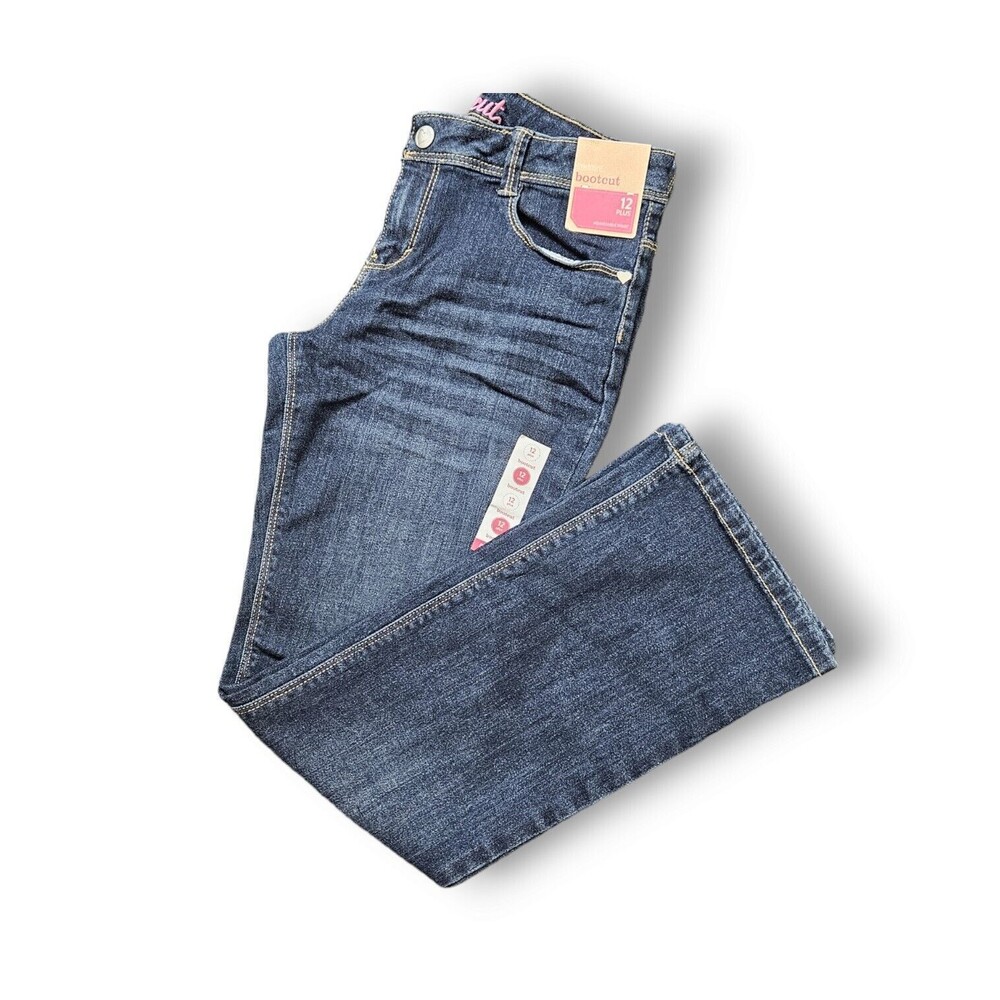Gymboree Girls Bootcut Adjustable Waist Denim Blue Jeans Size 12 Plus